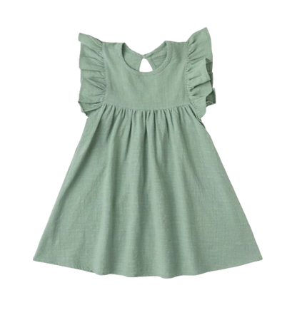 The Maya - Baby Girl Flying Sleeve Tie-back Dress