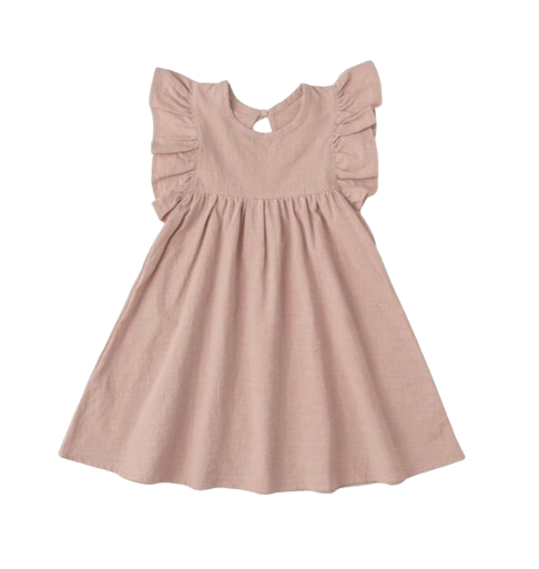 The Maya - Baby Girl Flying Sleeve Tie-back Dress