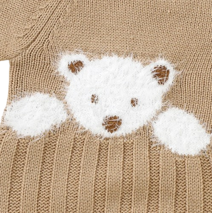 The Myles - Baby Unisex Bear Design Knitted Romper