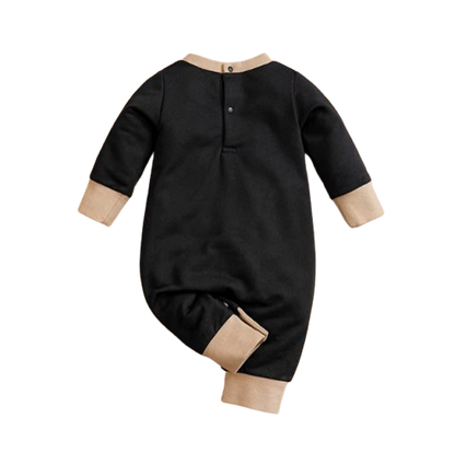 The Nathan - Baby Boy Teddy Bear Short Plush Embroidery Long Sleeve Jumpsuits