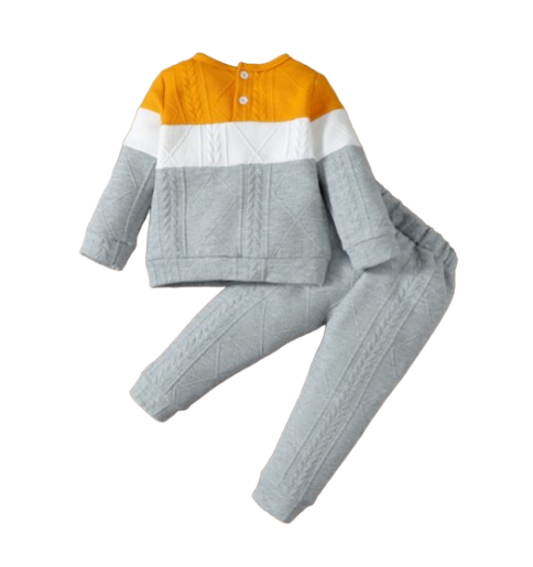 The Nathaniel - Baby Boy Colour Block Hoodie + Pants