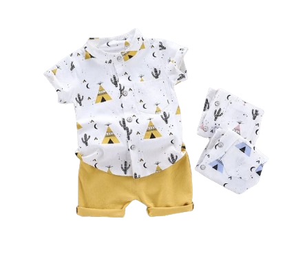 The Noah - Cool Pyramid Short-Sleeved Shirt Set