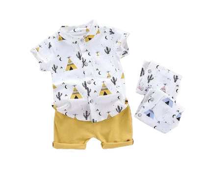 The Noah - Cool Pyramid Short-Sleeved Shirt Set