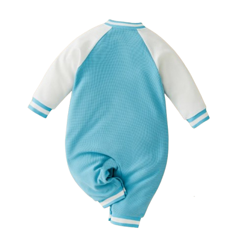 The Nolan - Baby Boy Baseball Long-Sleeved Letter Long Sleeves And Trousers Jumpsuit