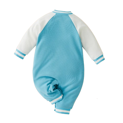 The Nolan - Baby Boy Baseball Long-Sleeved Letter Long Sleeves And Trousers Jumpsuit