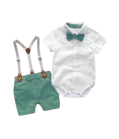 The Oakley - Solid Romper + Belt Pants Set