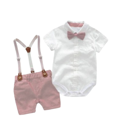 The Oakley - Solid Romper + Belt Pants Set