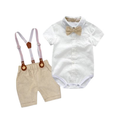 The Oakley - Solid Romper + Belt Pants Set