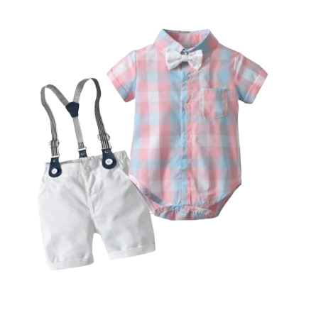 The Oakley - Solid Romper + Belt Pants Set