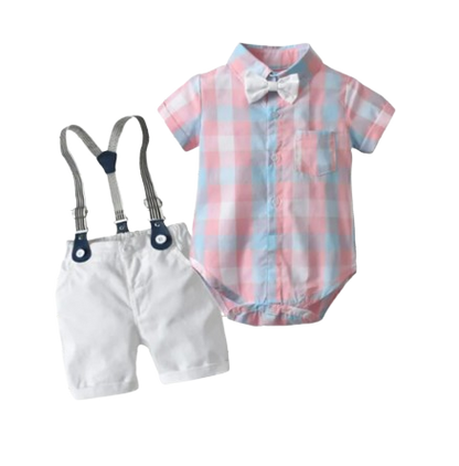 The Oakley - Solid Romper + Belt Pants Set