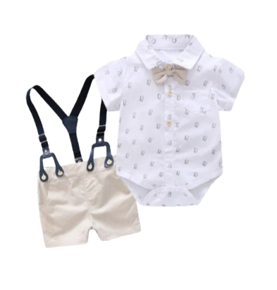 The Oakley - Solid Romper + Belt Pants Set