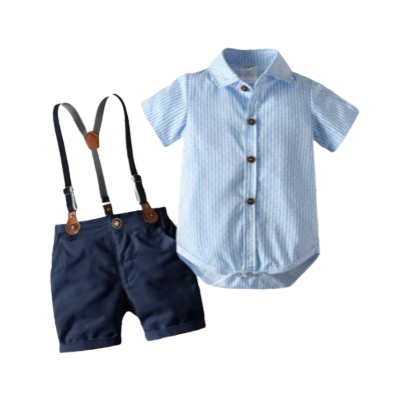 The Oakley - Solid Romper + Belt Pants Set