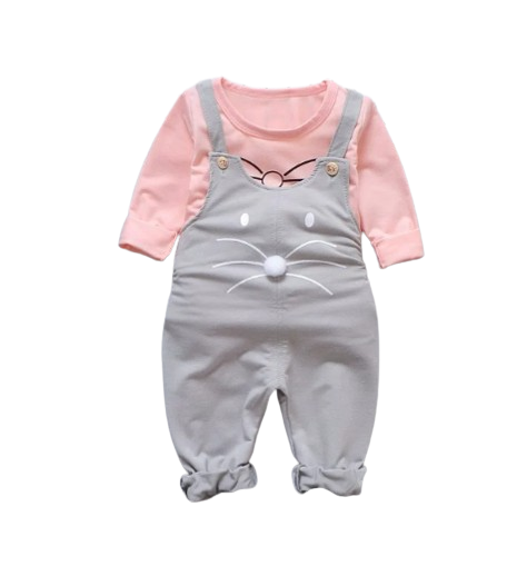 The Parker - Newborn Baby Girl 2PC Outfit Set – T-Shirt & Pants Spring Casual Clothing