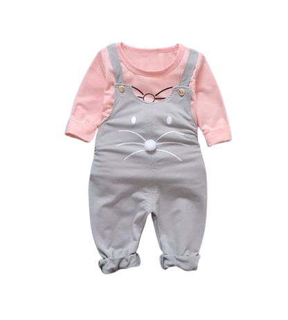 The Parker - Newborn Baby Girl 2PC Outfit Set – T-Shirt & Pants Spring Casual Clothing
