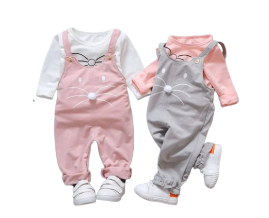 The Parker - Newborn Baby Girl 2PC Outfit Set – T-Shirt & Pants Spring Casual Clothing