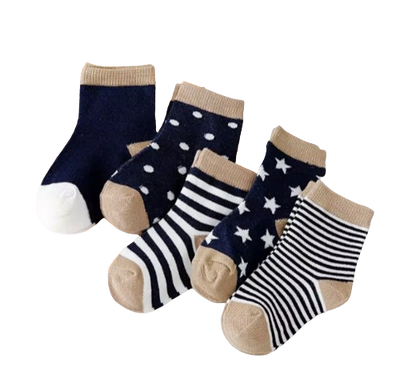 The Reese - Kids Pure Cotton Socks Navy Blue