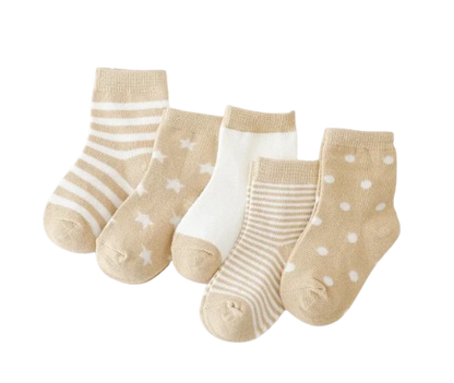 The Reese - Kids Pure Cotton Socks Light Brown