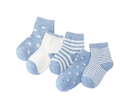 The Reese - Kids Pure Cotton Socks Light Blue