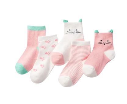 The Reese - Kids Pure Cotton Socks Pink