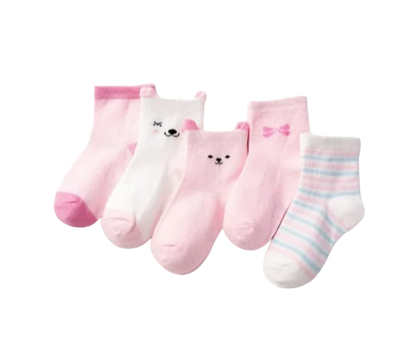 The Reese - Kids Pure Cotton Socks Pink