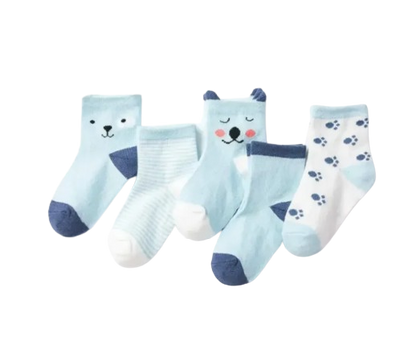 The Reese - Kids Pure Cotton Socks Light Blue