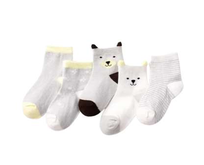 The Reese - Kids Pure Cotton Socks Gray