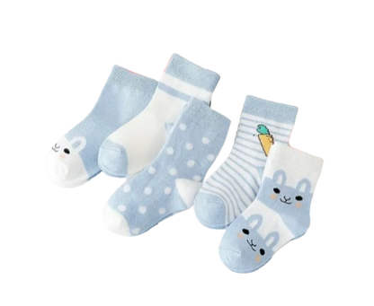 The Reese - Kids Pure Cotton Socks Light Blue