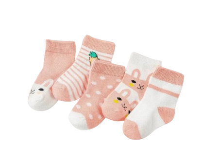 The Reese - Kids Pure Cotton Socks Pink