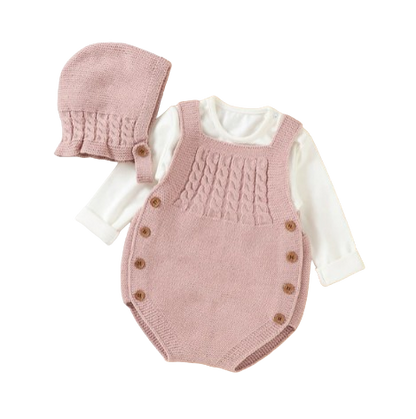 The River - Solid Knitted Onesie 2pcs Set