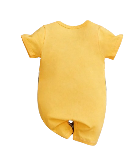 The Roman - Baby Unisex Yellow Mouse Print Jumpsuit