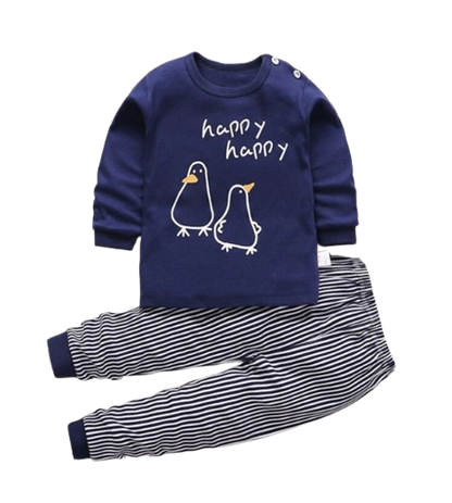 The Ryder - Baby Boy Dino/ Penguin Print Long Sleeve Top & Pants