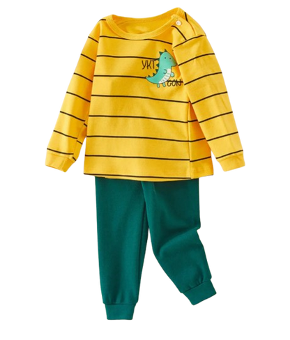 The Ryder - Baby Boy Dino/ Penguin Print Long Sleeve Top & Pants