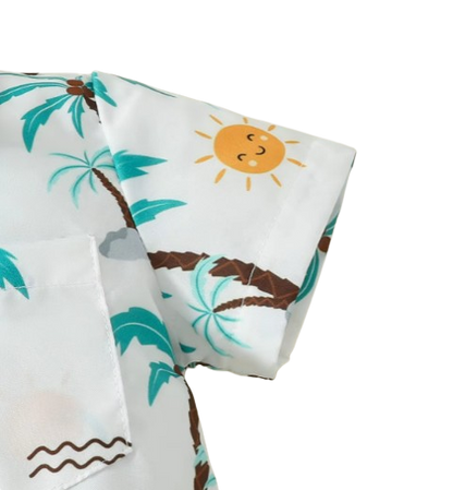 The Ryker - Baby Boy Coconut Tree Print T-Shirt + Shorts