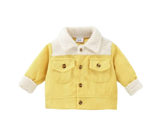 The Ryleigh - Baby Unisex Corduroy Patchwork Single-Breasted Jacket