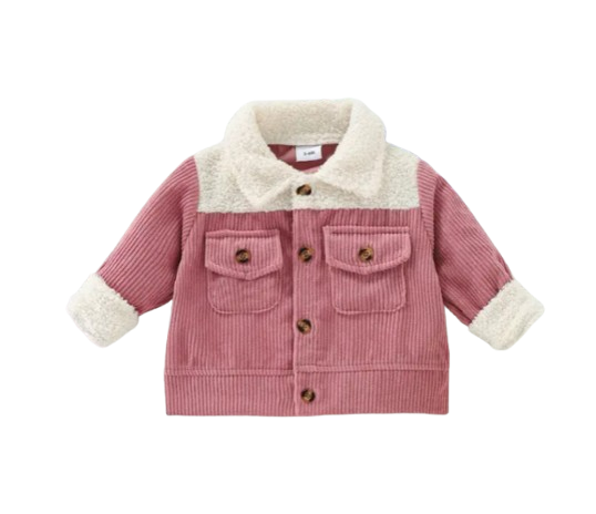 The Ryleigh - Baby Unisex Corduroy Patchwork Single-Breasted Jacket