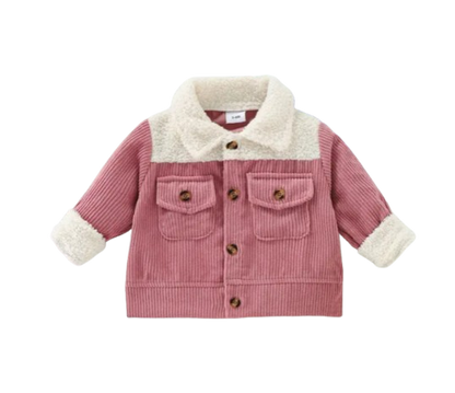 The Ryleigh - Baby Unisex Corduroy Patchwork Single-Breasted Jacket