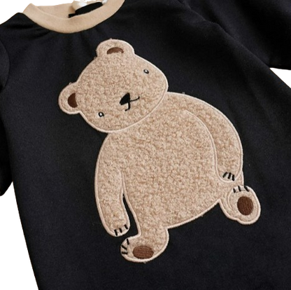 The Sawyer - Unisex Baby Cute Cartoon Teddy Bear Embroidered Bodysuit