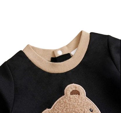 The Sawyer - Unisex Baby Cute Cartoon Teddy Bear Embroidered Bodysuit