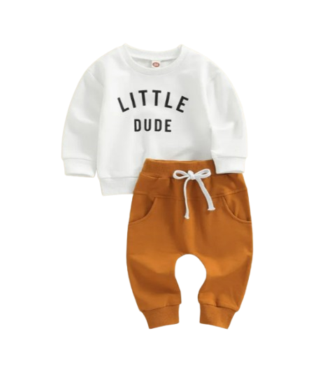 The Sebastian - Baby Boy Letter Long Sleeve + Pants