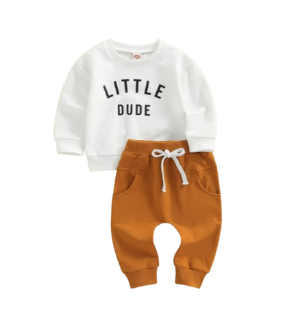 The Sebastian - Baby Boy Letter Long Sleeve + Pants