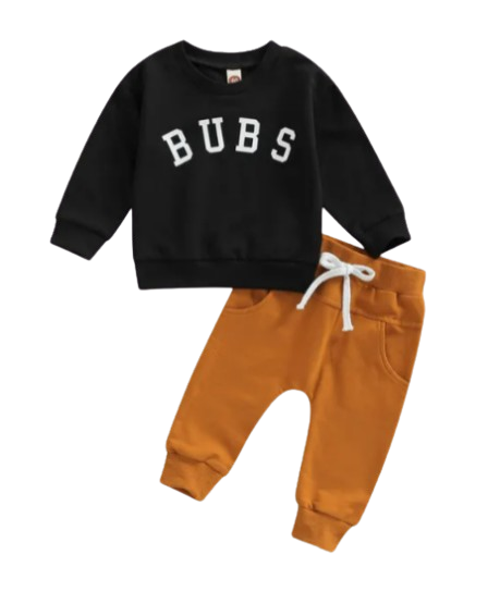 The Sebastian - Baby Boy Letter Long Sleeve + Pants