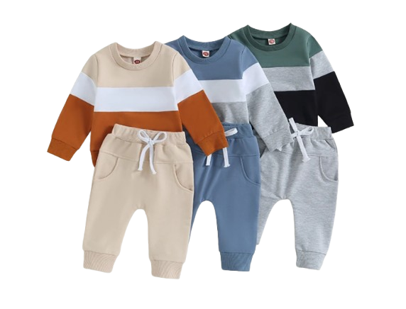 The Soren - Baby Contrast Sweatshirt Trouser Set