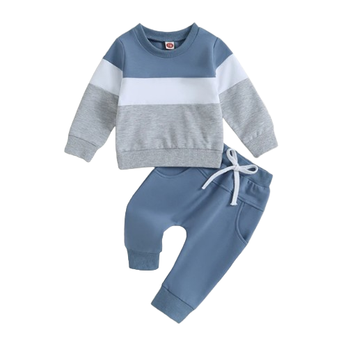 The Soren - Baby Contrast Sweatshirt Trouser Set