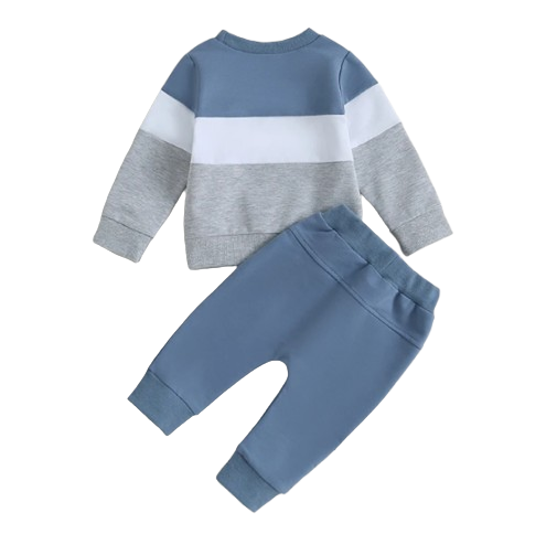 The Soren - Baby Contrast Sweatshirt Trouser Set