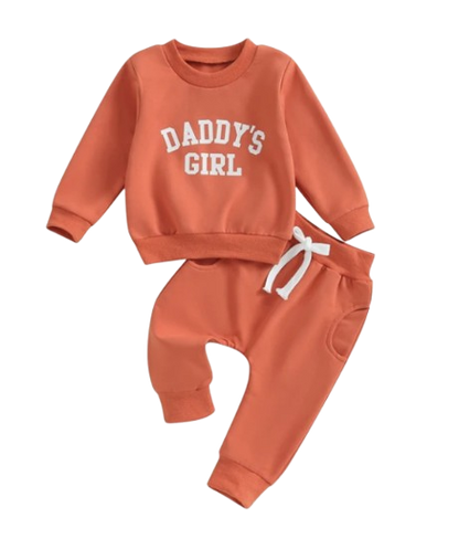 The Sydney - Baby Girl Daddy's Girl Print Sweatshirt + Pants