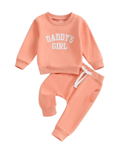 The Sydney - Baby Girl Daddy's Girl Print Sweatshirt + Pants