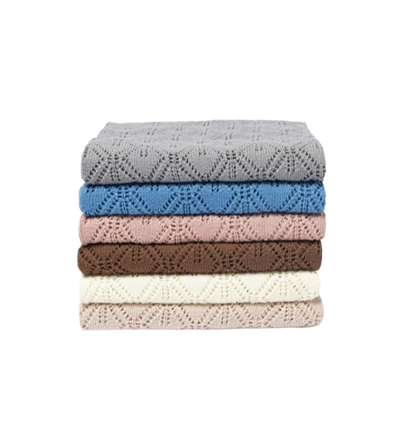 The Tate - Baby Unisex 90*70cm Diamond Design Knitted Blankets