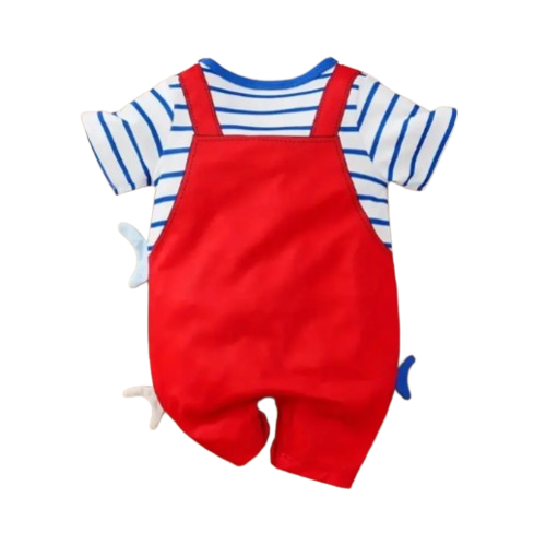 The Thiago - Baby Unisex Fake Two Piece Shark Jumpsuit