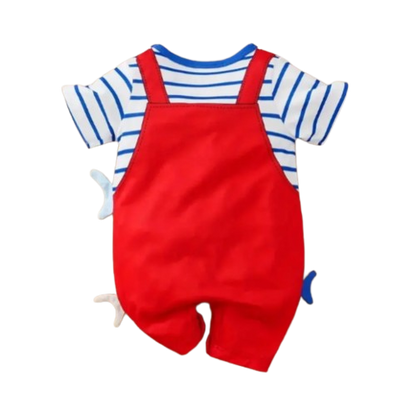 The Thiago - Baby Unisex Fake Two Piece Shark Jumpsuit