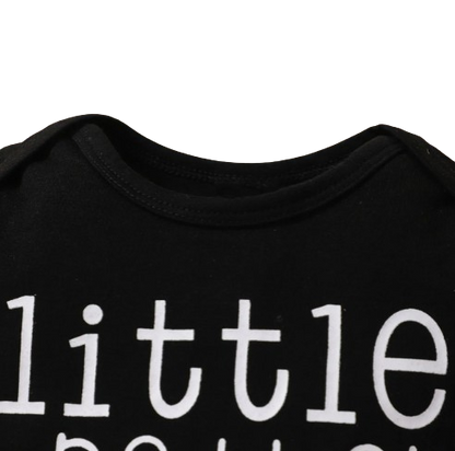 The William - Baby Boy Little Brother Letter Printed Round Neck Short Sleeves and Long Pants